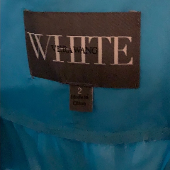 David’s Bridal EUC Chiffon Bridesmaids Floor-Lengthed Dress with Cascading Skirt - Picture 6 of 8